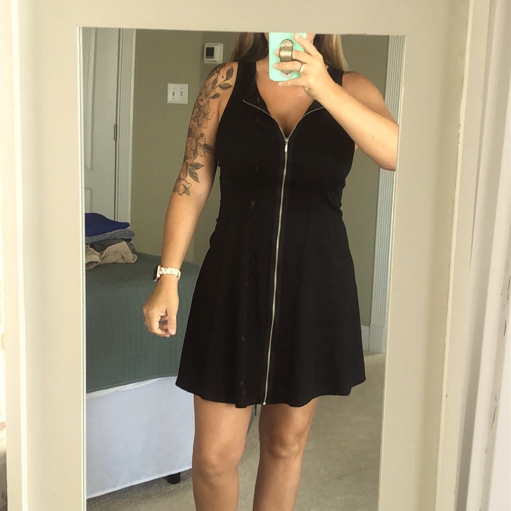 Mossimo Supply Co. Black Zip-Front Dress
